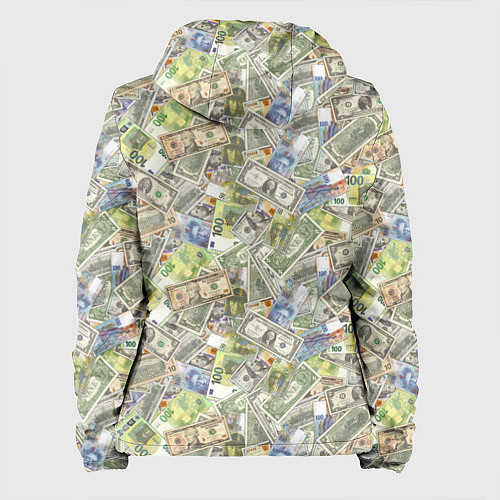 Женская куртка Разная Денежная Валюта Доллары, Евро, Франки / 3D-Белый – фото 2