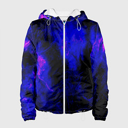 Куртка с капюшоном женская Purple Tie-Dye, цвет: 3D-белый