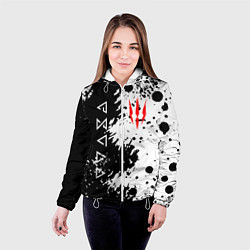 Куртка с капюшоном женская The Witcher black & white, цвет: 3D-белый — фото 2