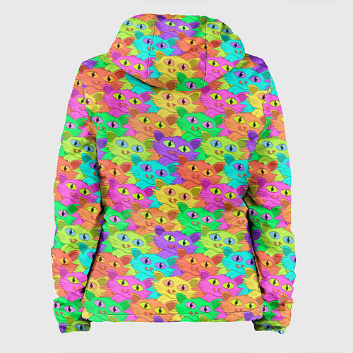 Женская куртка Красочные Котики / 3D-Черный – фото 2