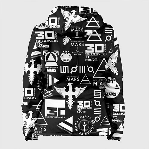 Женская куртка 30 Seconds to Mars: Паттерн логотипов / 3D-Черный – фото 2