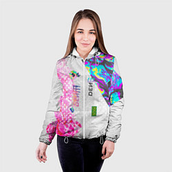 Куртка с капюшоном женская Шаза Психоделика, цвет: 3D-белый — фото 2