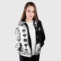 Куртка с капюшоном женская ШКОЛЫ И ЗНАКИ ВЕДЬМАКОВ, цвет: 3D-черный — фото 2