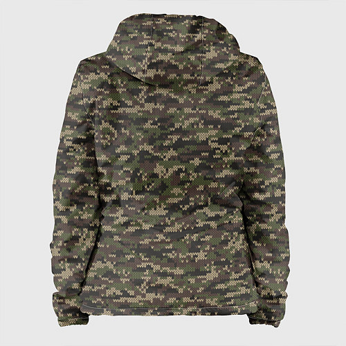 Женская куртка Камуфляж Вязаный лесной / 3D-Черный – фото 2