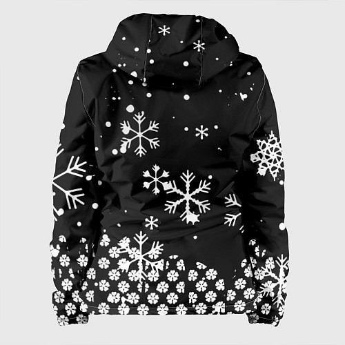 Женская куртка Чёрный клевер снежинки / 3D-Черный – фото 2