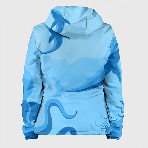 Женская куртка МоРское Дно с Акулами / 3D-Белый – фото 2