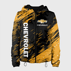 Куртка с капюшоном женская Chevrolet, Chevrolet Черно Желтый, цвет: 3D-черный