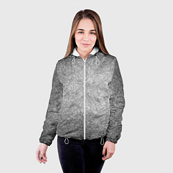 Куртка с капюшоном женская Коллекция Get inspired! Абстракция Fl-158, цвет: 3D-белый — фото 2