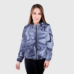 Куртка с капюшоном женская Crystal Abstract Blue, цвет: 3D-черный — фото 2