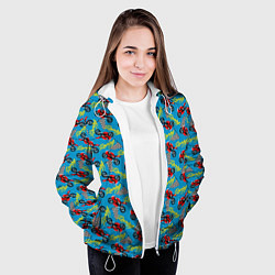 Куртка с капюшоном женская Racing гонки, цвет: 3D-белый — фото 2