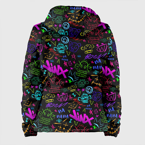 Женская куртка League Of Legends - Arcane неоновые логотипы / 3D-Белый – фото 2