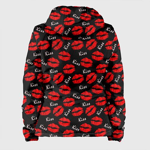 Женская куртка Kiss поцелуи / 3D-Черный – фото 2