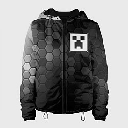 Куртка с капюшоном женская МАЙНКРАФТ Графика, цвет: 3D-черный