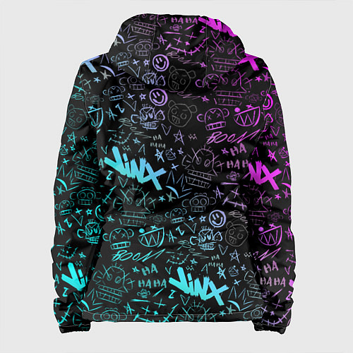 Женская куртка League Of Legends - Arcane неон логотипы / 3D-Белый – фото 2