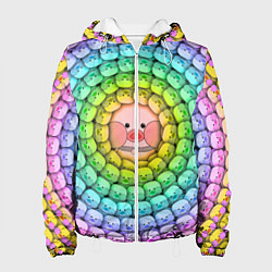 Куртка с капюшоном женская Psychedelic Lalafanfan, цвет: 3D-белый