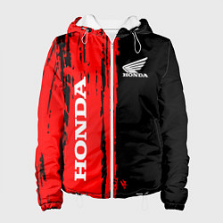 Куртка с капюшоном женская Honda марка авто, цвет: 3D-белый