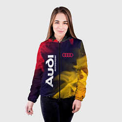 Куртка с капюшоном женская АУДИ Autosport Пламя, цвет: 3D-черный — фото 2