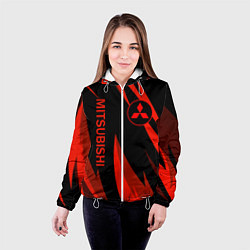 Куртка с капюшоном женская Mitsubishi Авто для души, цвет: 3D-белый — фото 2