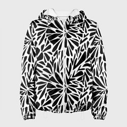 Женская куртка Черно белый абстрактный узор