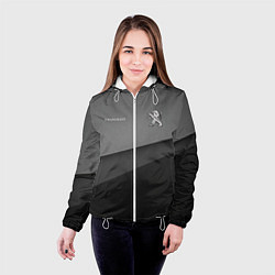 Куртка с капюшоном женская Peugeot 308 геометрия, цвет: 3D-белый — фото 2