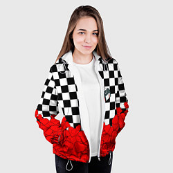 Куртка с капюшоном женская Много любви Сердца, цвет: 3D-белый — фото 2