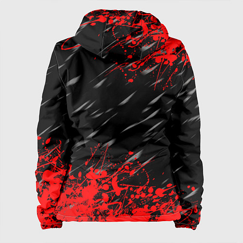 Женская куртка Toyota - Красные брызги / 3D-Черный – фото 2