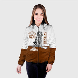 Куртка с капюшоном женская Охотничья Собака, цвет: 3D-черный — фото 2