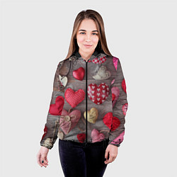 Куртка с капюшоном женская На 14 Февраля, цвет: 3D-черный — фото 2