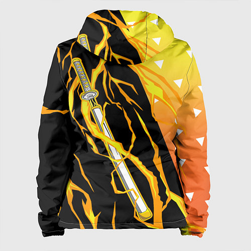 Женская куртка Kisatsutai - Zenitsu Agatsuma / 3D-Черный – фото 2