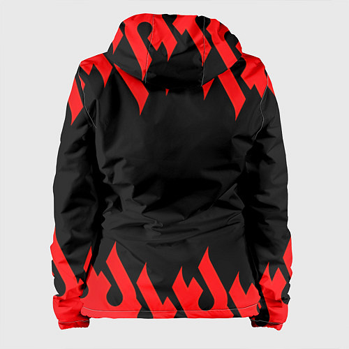 Женская куртка Mitsubish: Нарисованный огонь / 3D-Белый – фото 2