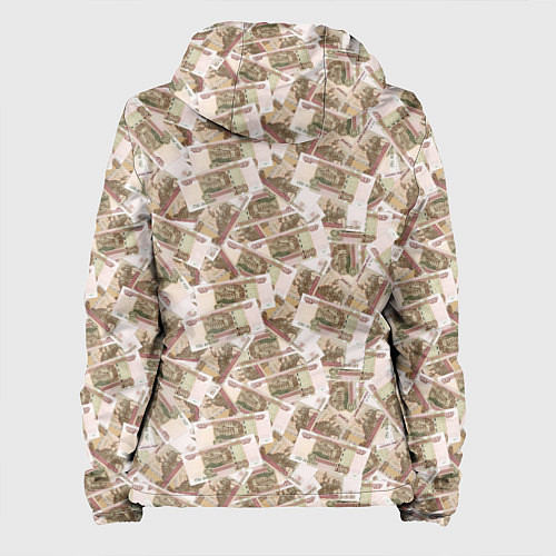 Женская куртка Купюры 100 рублей / 3D-Черный – фото 2