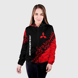 Куртка с капюшоном женская MITSUBISHI Mitsubishi Шины, цвет: 3D-черный — фото 2