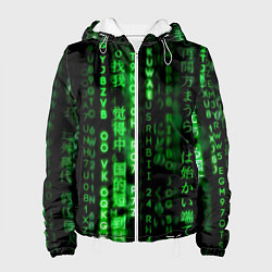 Женская куртка ЗЕЛЁНЫЙ НЕОН НА ЧЁРНОМ