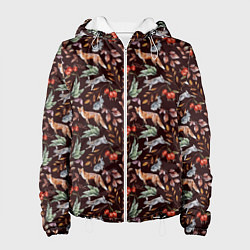 Женская куртка Лесная лисичка паттерн