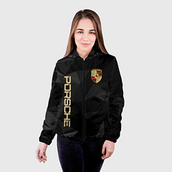 Куртка с капюшоном женская Porsche Порше, цвет: 3D-черный — фото 2