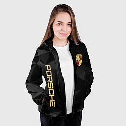 Куртка с капюшоном женская Porsche Порше, цвет: 3D-черный — фото 2