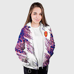 Куртка с капюшоном женская Arsenal mikel arteta, цвет: 3D-белый — фото 2