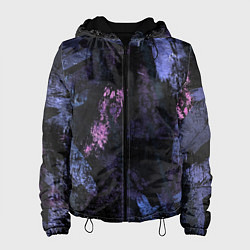 Куртка с капюшоном женская Синий милитари, цвет: 3D-черный