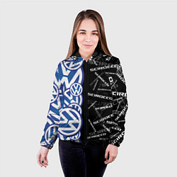 Куртка с капюшоном женская Volkswagen Scirocco Half Pattern, цвет: 3D-черный — фото 2
