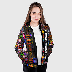 Куртка с капюшоном женская Ultimate Custom Night FNAF, цвет: 3D-черный — фото 2