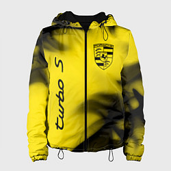 Куртка с капюшоном женская PORSCHE TURBO S - Пламя, цвет: 3D-черный