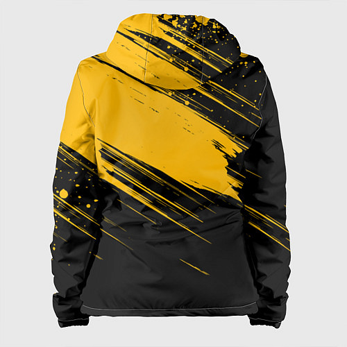 Женская куртка Black and yellow grunge / 3D-Белый – фото 2