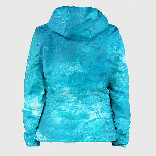 Женская куртка Голубой океан Голубая вода / 3D-Белый – фото 2