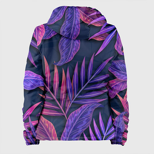 Женская куртка Neon Tropical plants pattern / 3D-Белый – фото 2