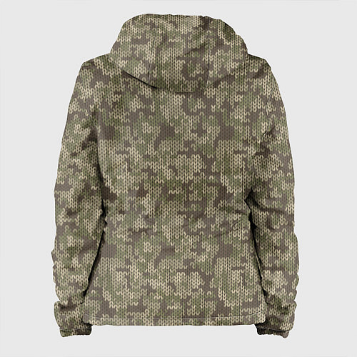 Женская куртка Вязаный Лесной Камуфляж / 3D-Черный – фото 2