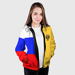 Куртка с капюшоном женская Имперское знамя ТРИКОЛОР, цвет: 3D-черный — фото 2