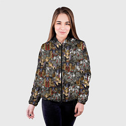 Куртка с капюшоном женская Гангстеры Мафиози, цвет: 3D-черный — фото 2