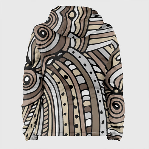 Женская куртка Абстрактный геометрический рисунок от руки Волны, / 3D-Белый – фото 2