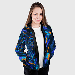 Куртка с капюшоном женская Geometric pattern Fashion Vanguard, цвет: 3D-черный — фото 2