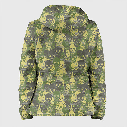Женская куртка Черепа - камуфляж / 3D-Черный – фото 2